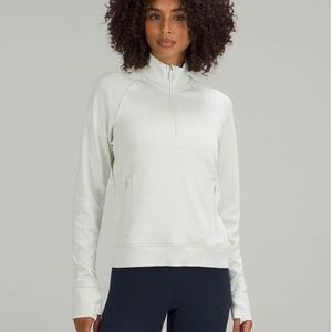 Lululemon Engineered Warmth Half-Zip in Vapor / White